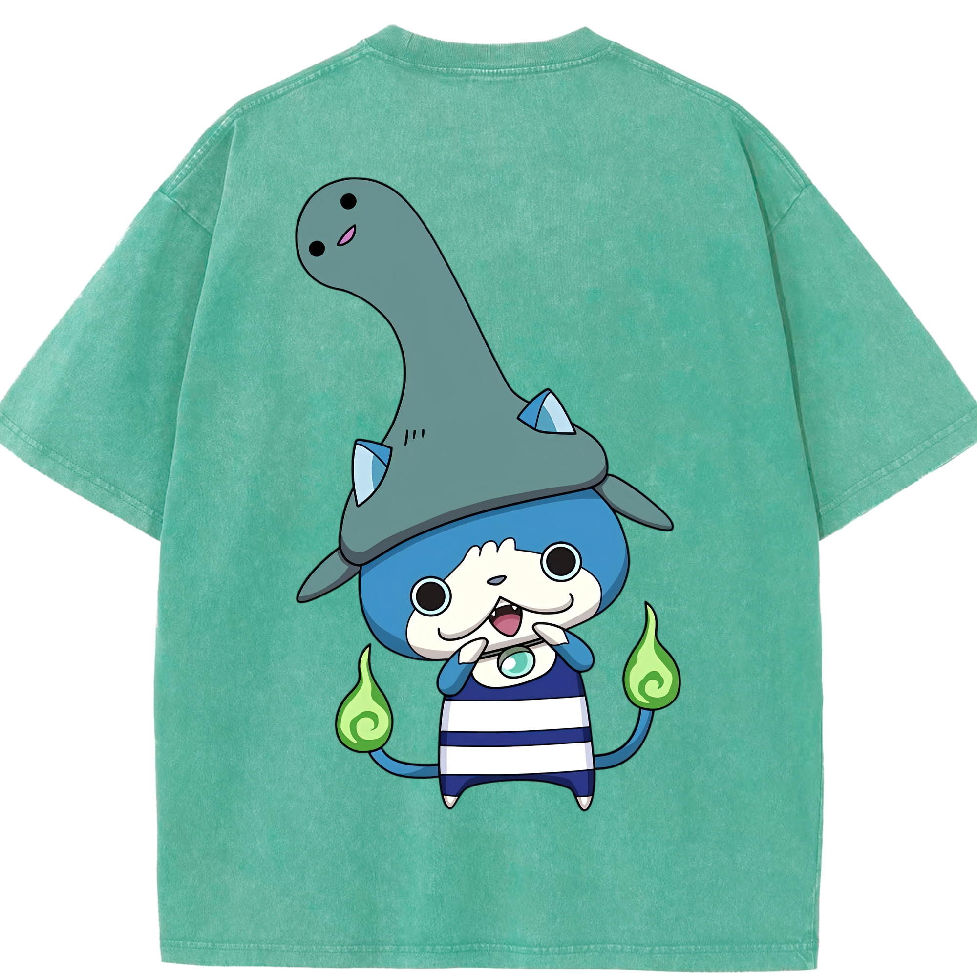 （画像用） 妖怪ウォッチ Yo-kai Watch 綿100% ヴィンテージ風 半袖Tシャツ（背面プリント）